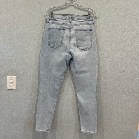 Banana Republic High Rise Skinny Light Blue Distressed Women's Jeans 31 - Picture 4 of 4